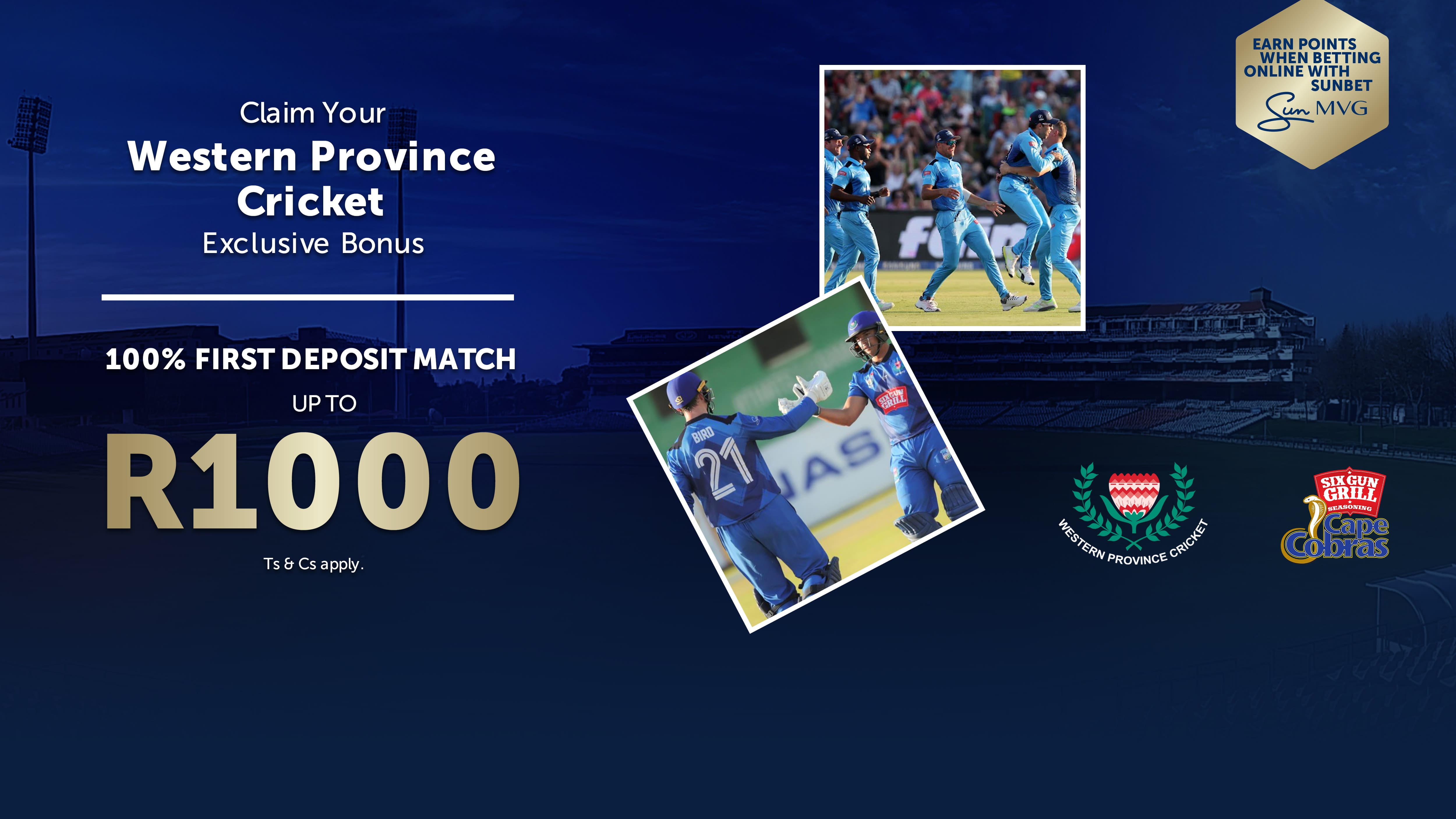 Claim Your WP Cricket Exclusive Bonus | 100% 1st Match Deposit up to R1000 